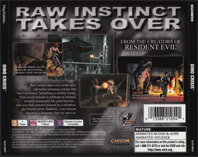 Dino Crisis box back