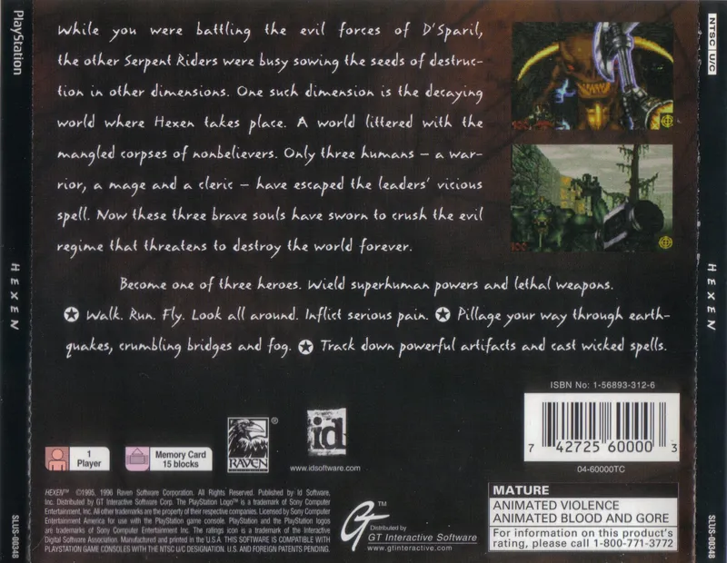 Hexen: Beyond Heretic box back