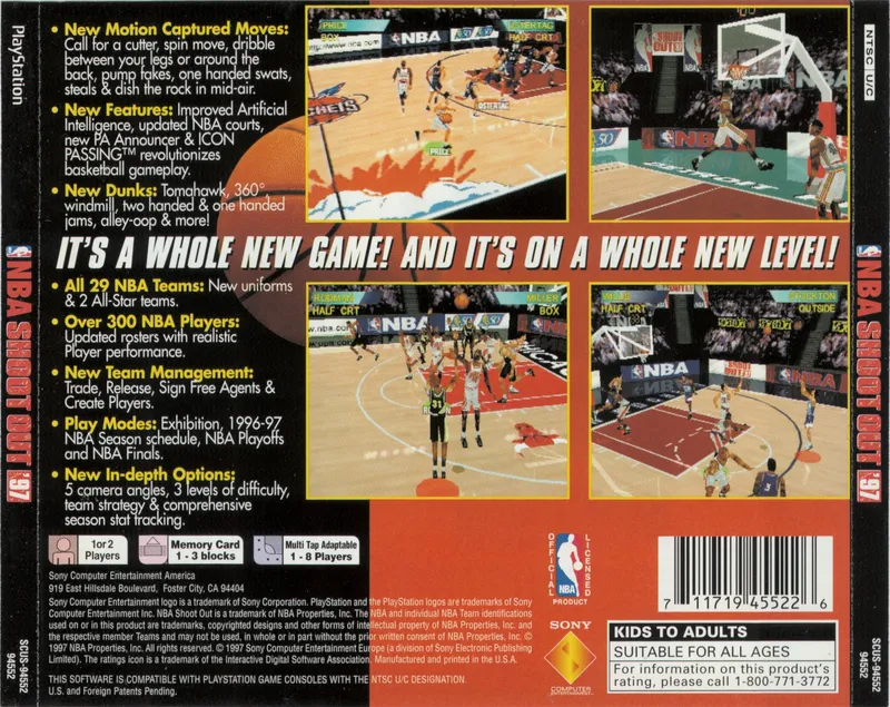 NBA ShootOut 97 box back