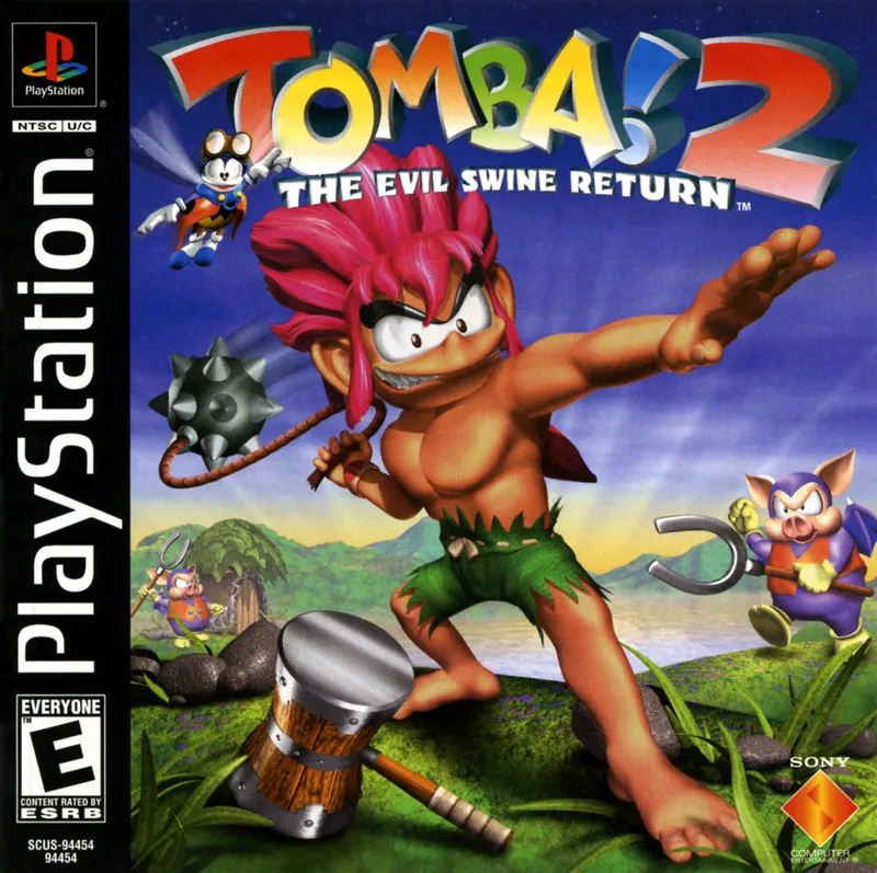 Tomba! 2: The Evil Swine Return cover art for Sony Playstation