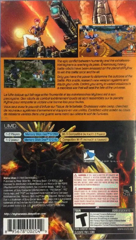 Mytran Wars box back