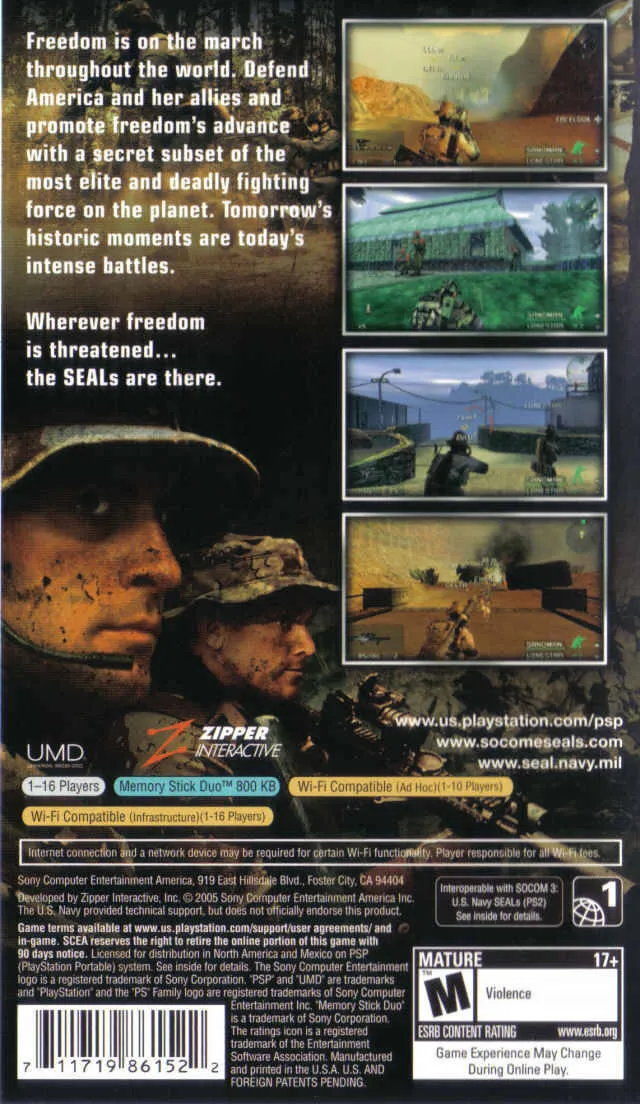 SOCOM: U.S. Navy SEALs: Fireteam Bravo box back