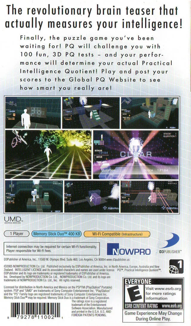 PQ: Practical Intelligence Quotient box back