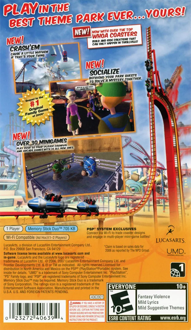 Thrillville: Off the Rails box back