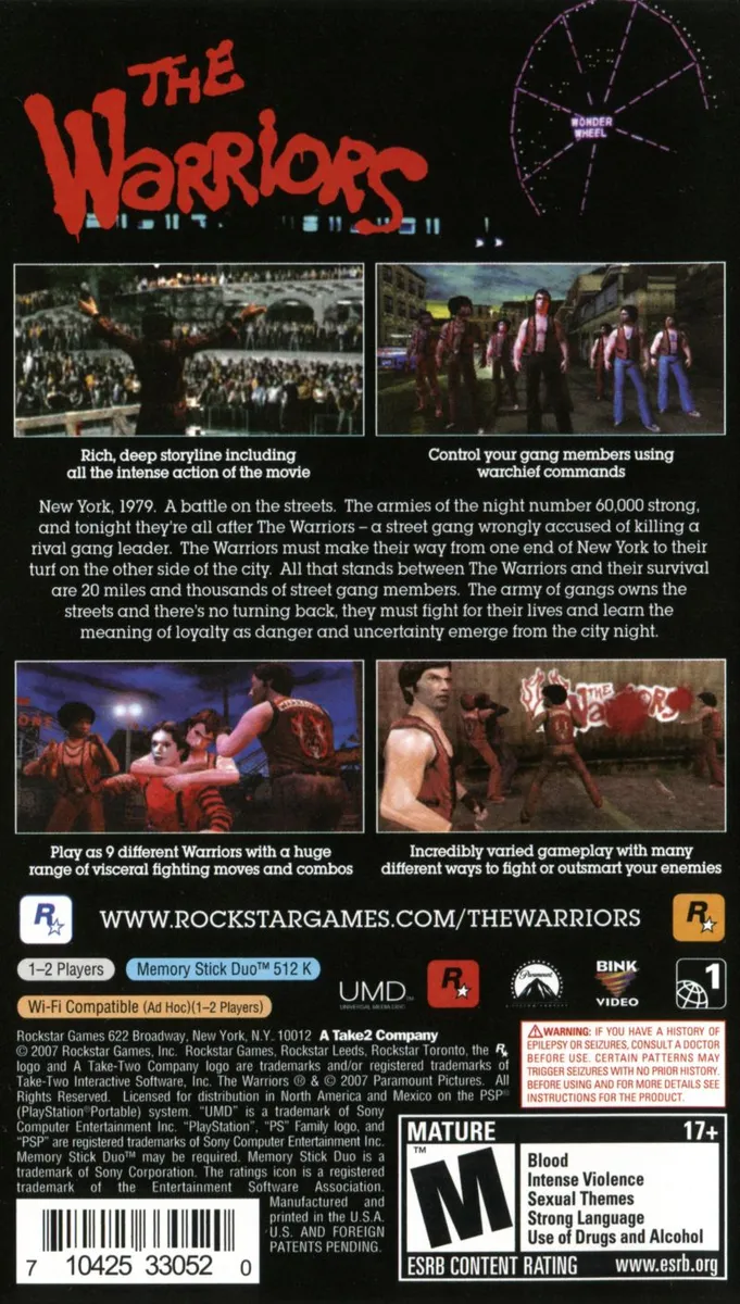 The Warriors box back