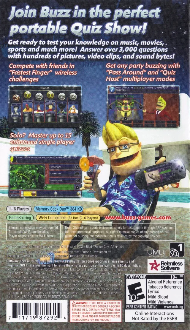 Buzz! Master Quiz box back