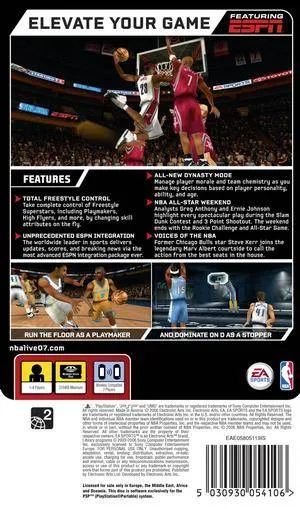 NBA Live 07 box back
