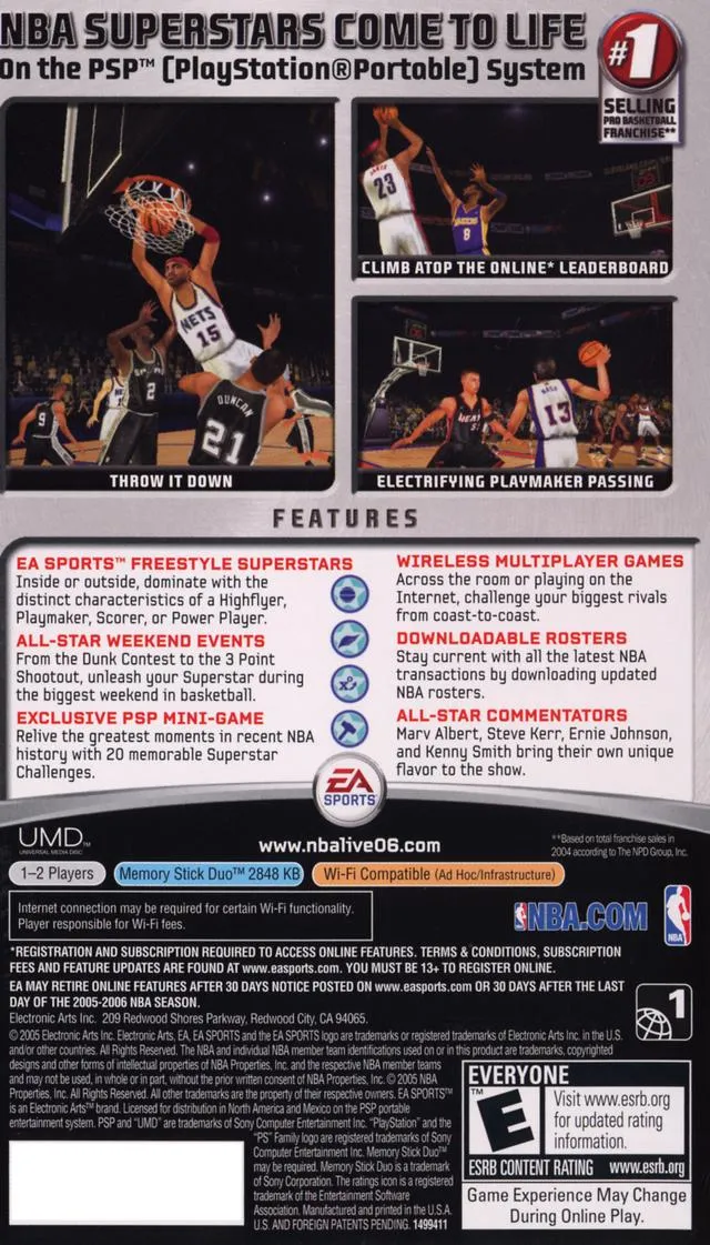 NBA Live 06 box back