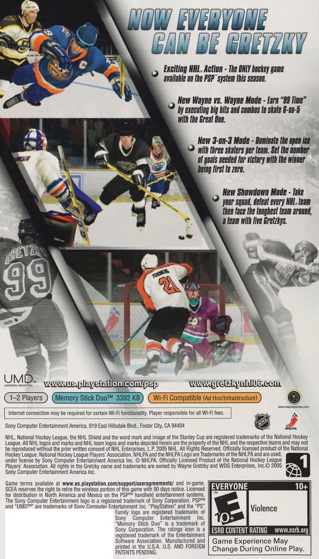 Gretzky NHL 06 box back