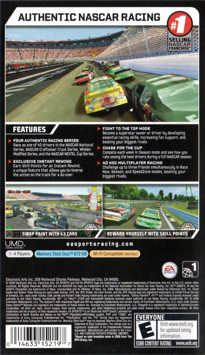NASCAR box back