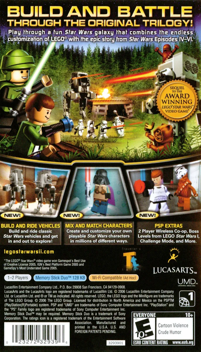 LEGO Star Wars II: The Original Trilogy box back