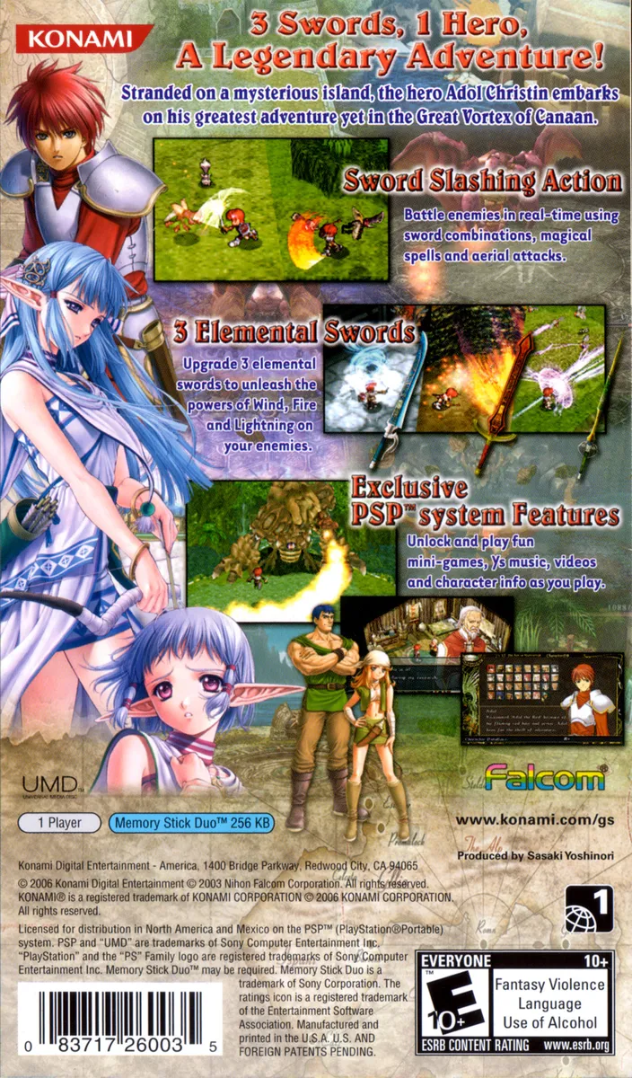 Ys: The Ark of Napishtim box back