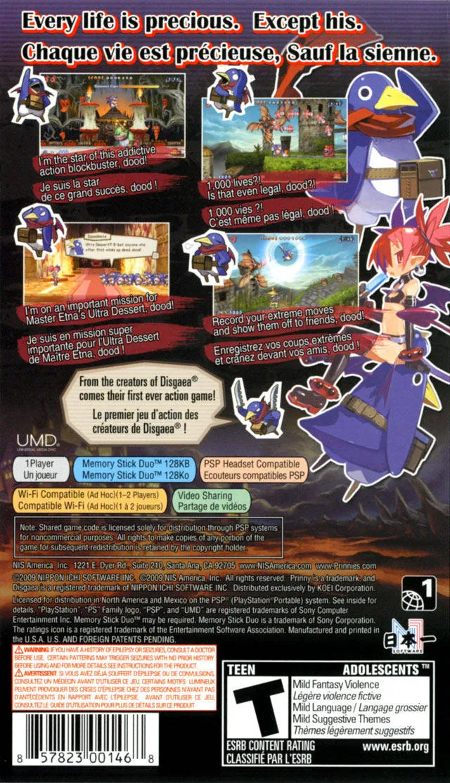 Prinny: Can I Really Be the Hero? box back