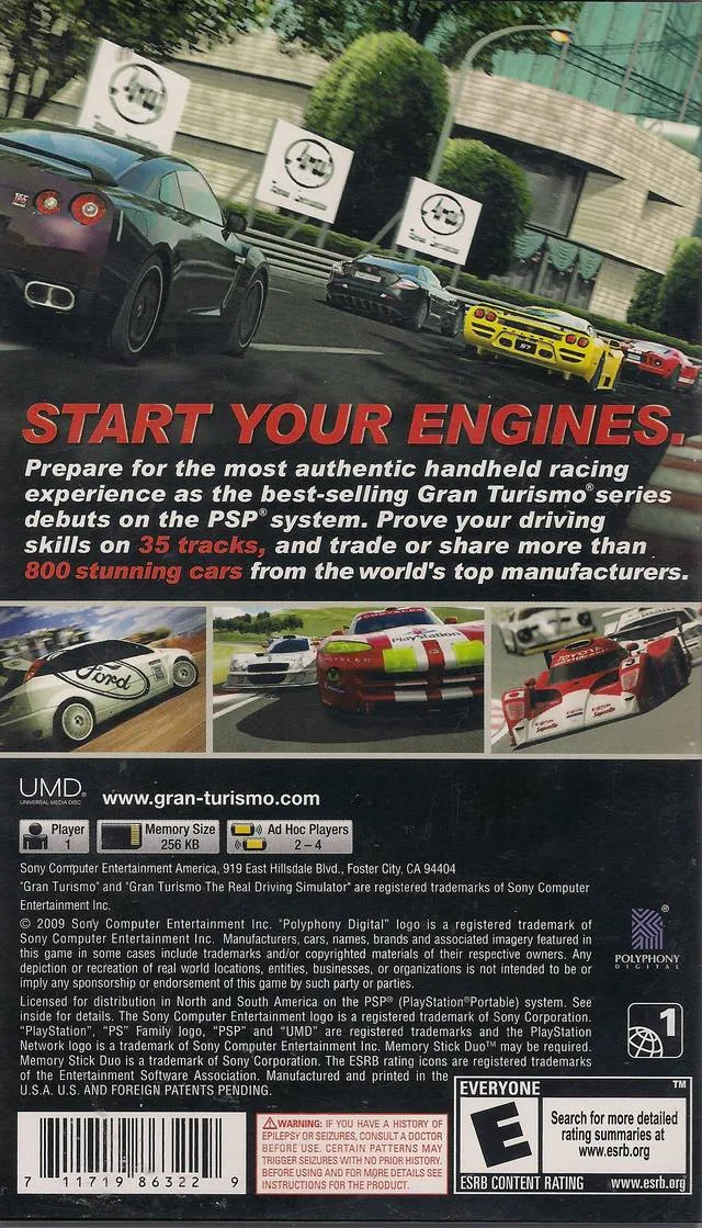 Gran Turismo box back