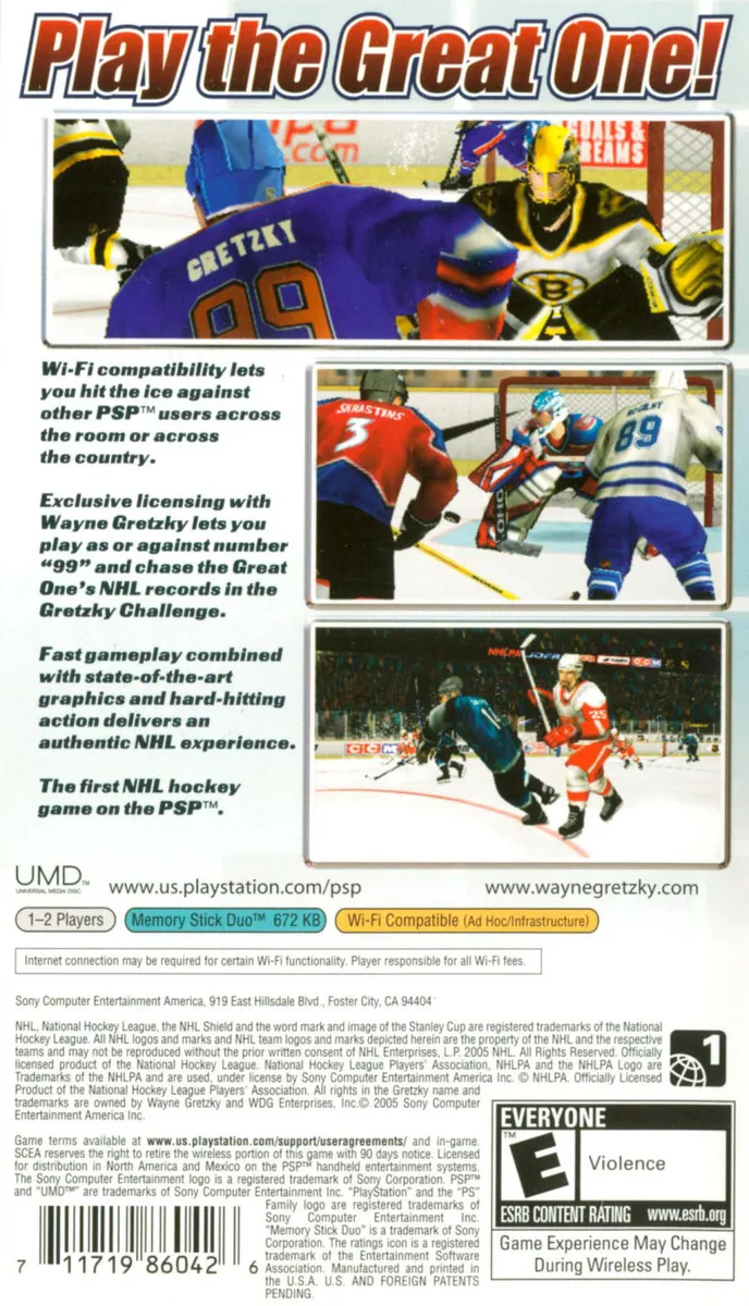 Gretzky NHL box back