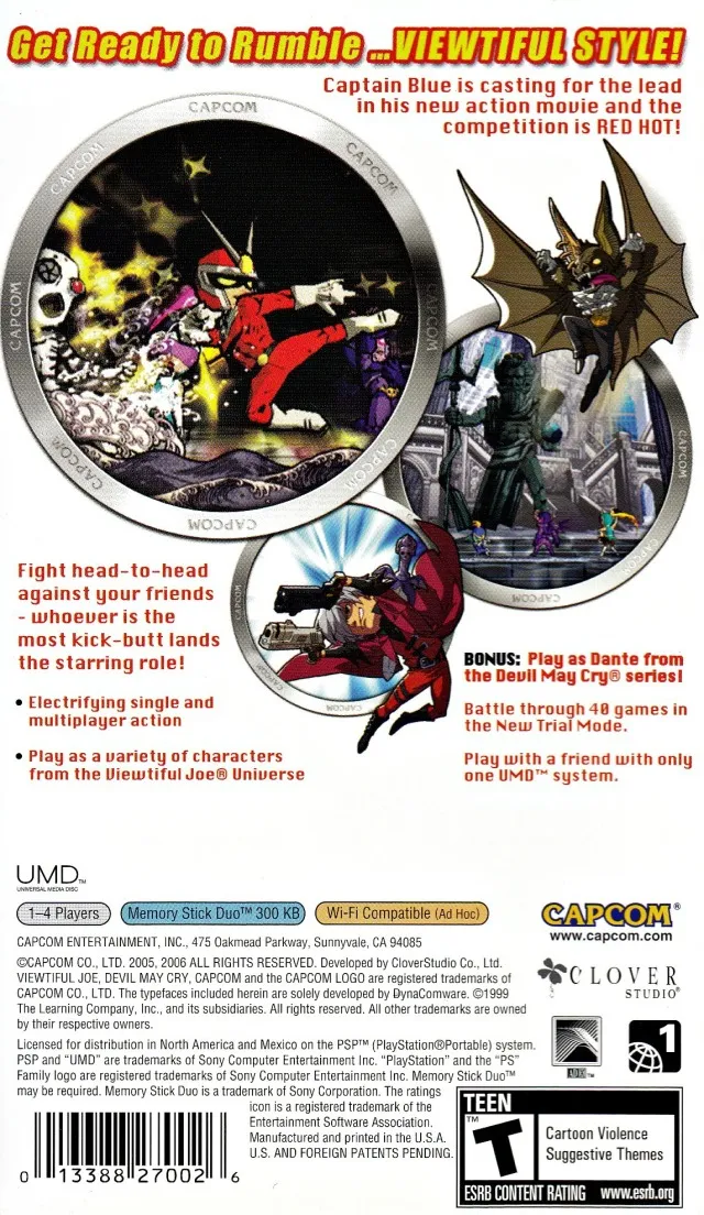 Viewtiful Joe: Red Hot Rumble box back