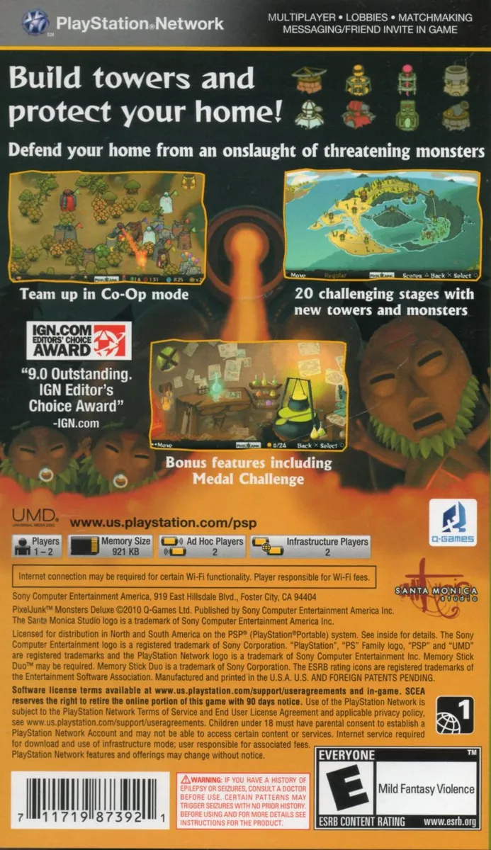 PixelJunk Monsters Deluxe box back