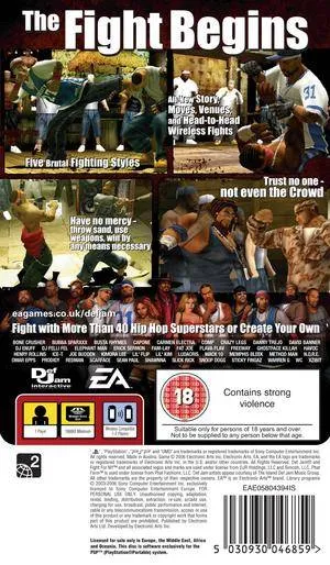 Def Jam Fight for NY: The Takeover box back
