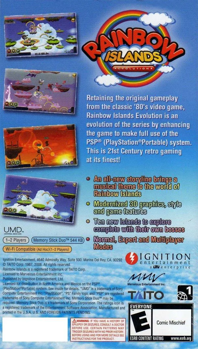 Rainbow Islands Evolution box back