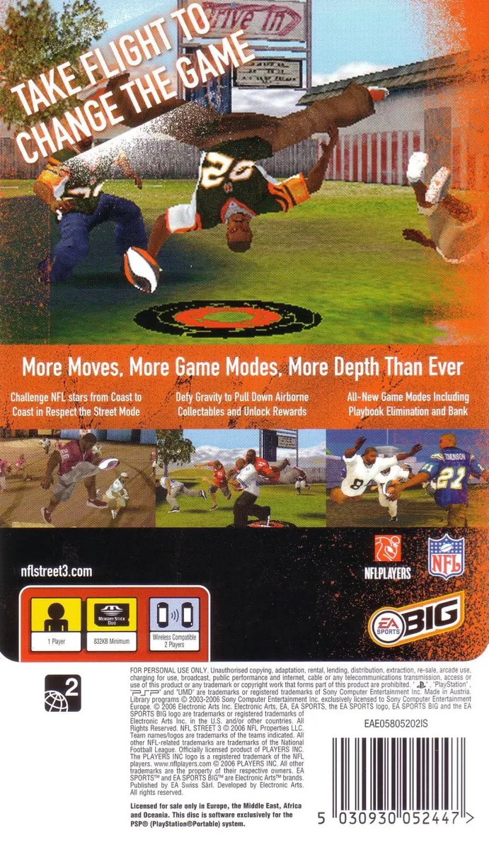 NFL Street 3 box back
