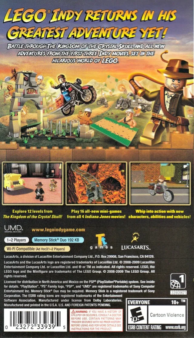 LEGO Indiana Jones 2: The Adventure Continues box back