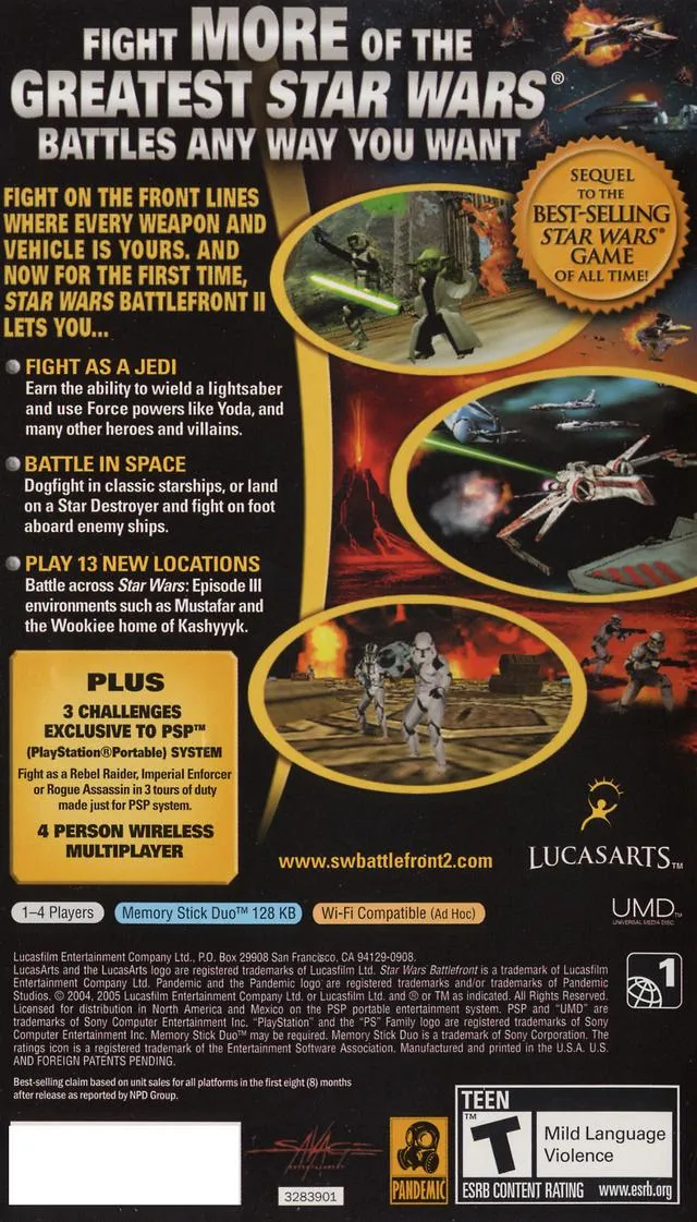 Star Wars: Battlefront II box back