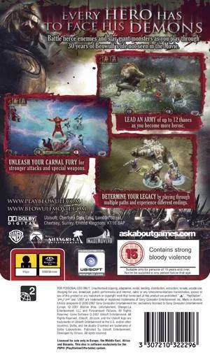 Beowulf: The Game box back