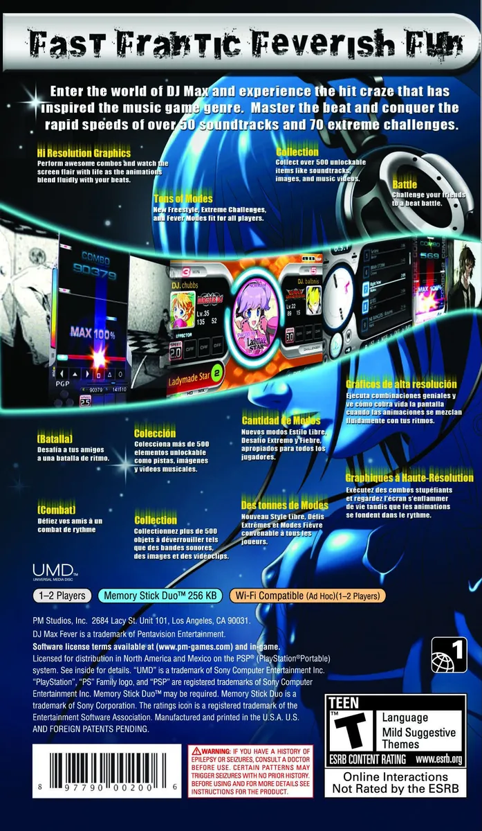DJ Max Fever box back