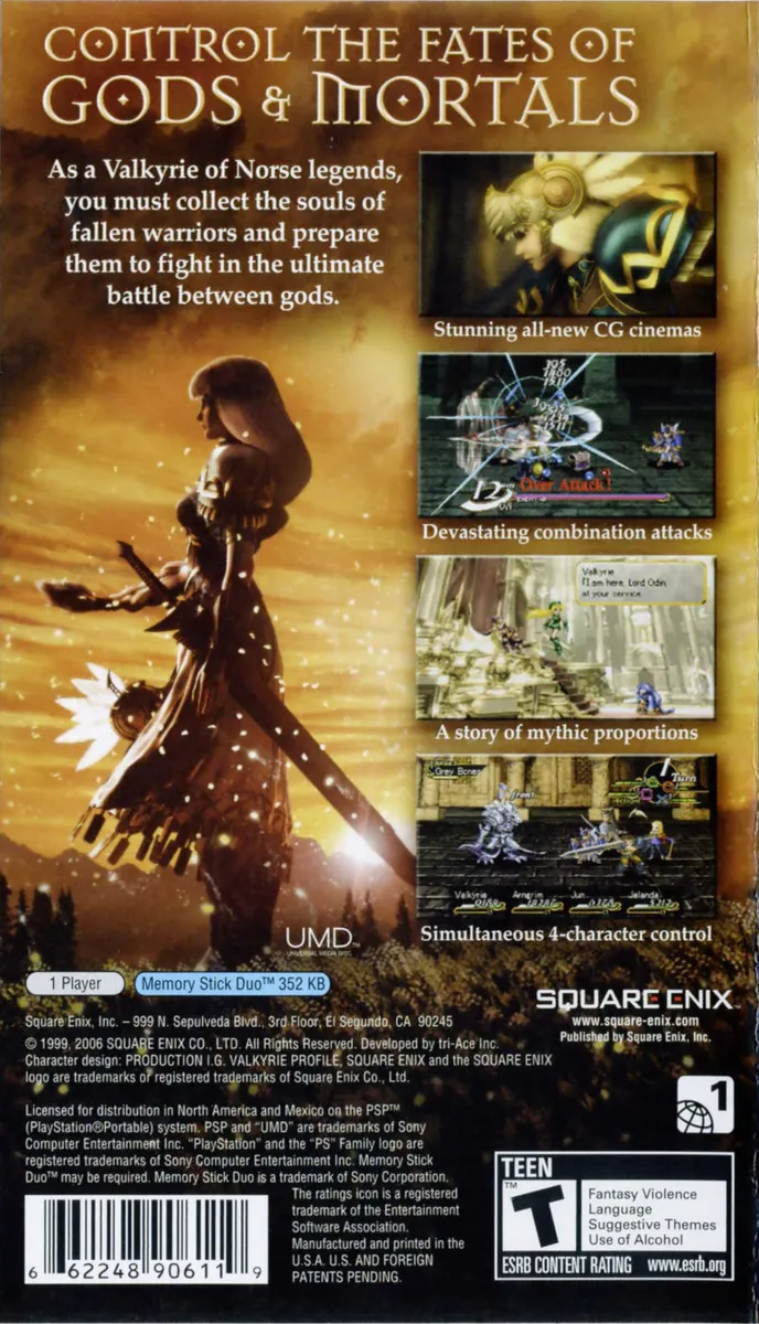 Valkyrie Profile: Lenneth box back