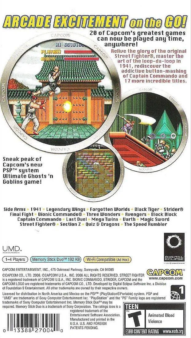 Capcom Classics Collection: Remixed box back