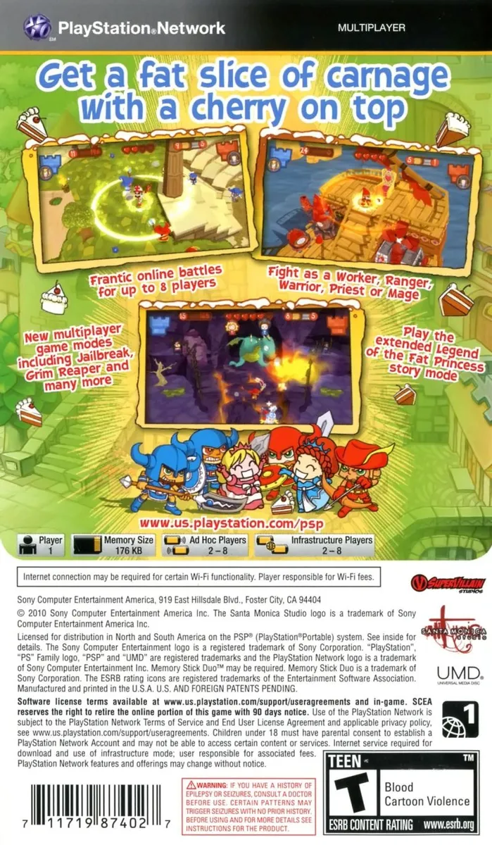 Fat Princess: Fistful of Cake box back