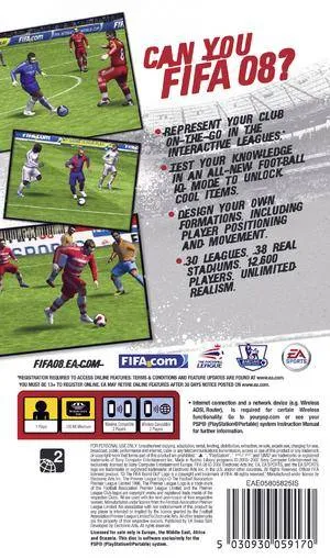 FIFA Soccer 08 box back