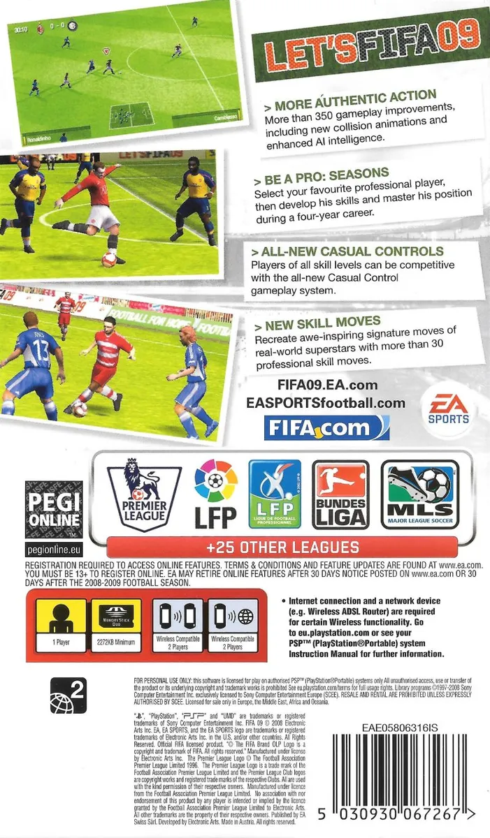 FIFA Soccer 09 box back
