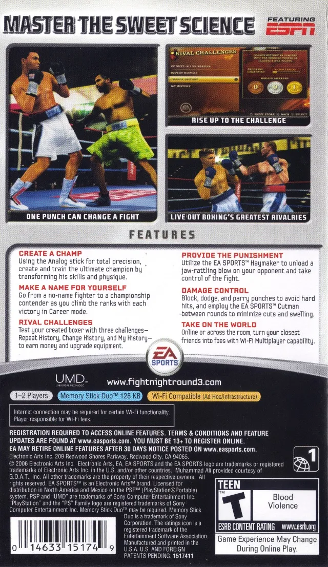 Fight Night Round 3 box back