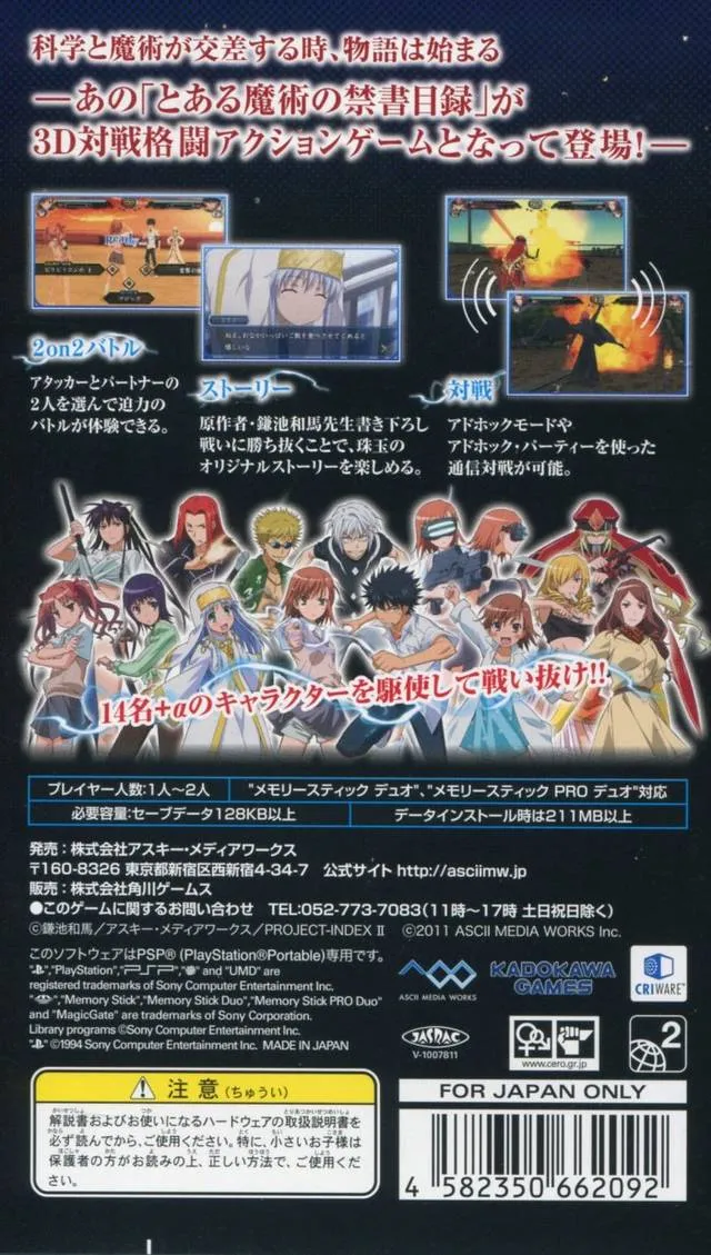 To Aru Majutsu No Index box back