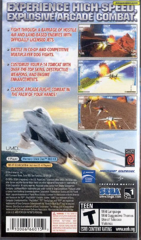 After Burner: Black Falcon box back