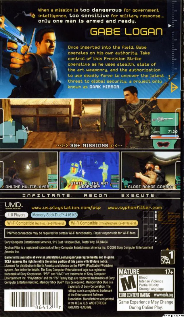 Syphon Filter: Dark Mirror box back