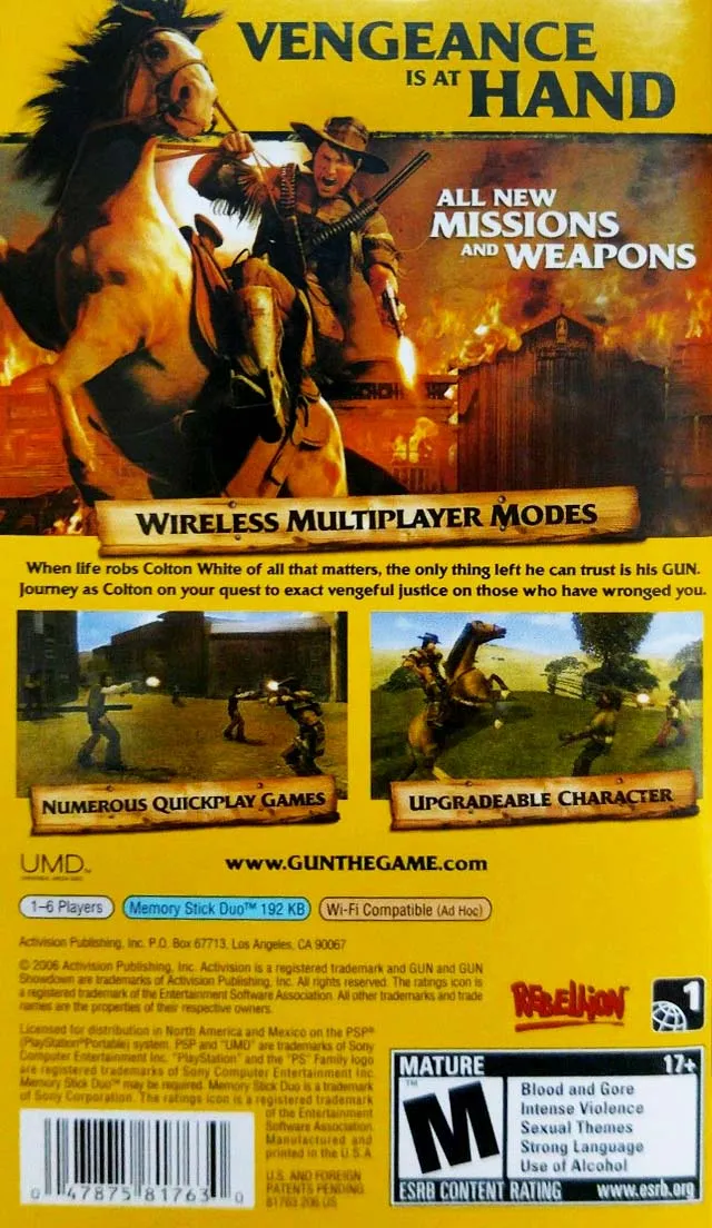 Gun Showdown box back