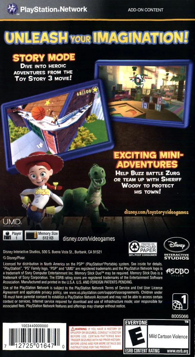 Toy Story 3 box back