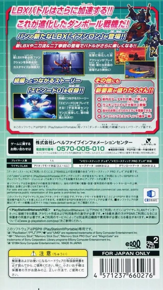 Danball Senki Boost box back