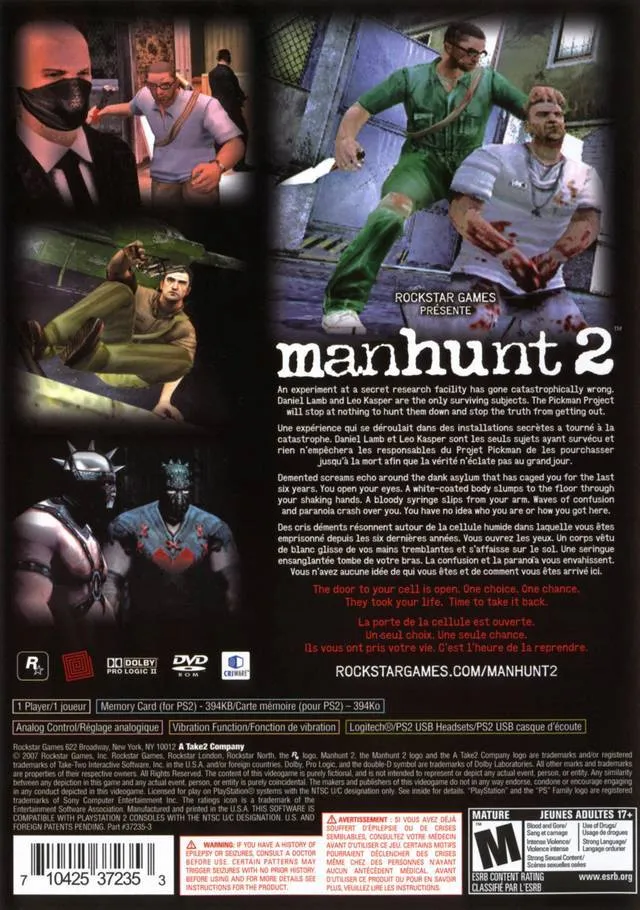 Manhunt 2 box back