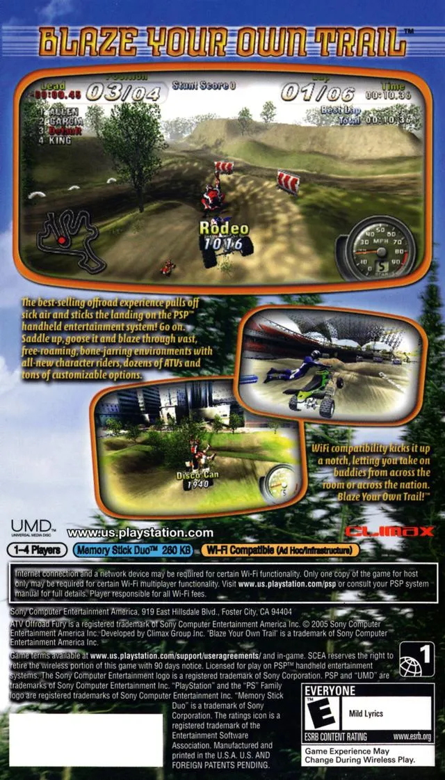ATV Offroad Fury: Blazin' Trails box back