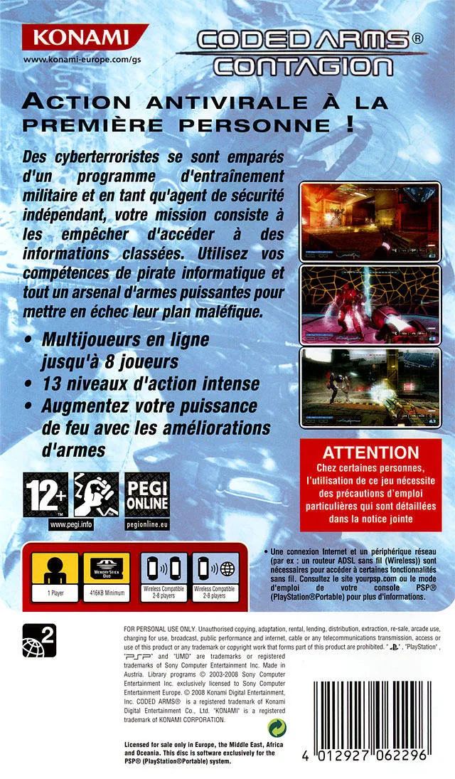 Coded Arms: Contagion box back