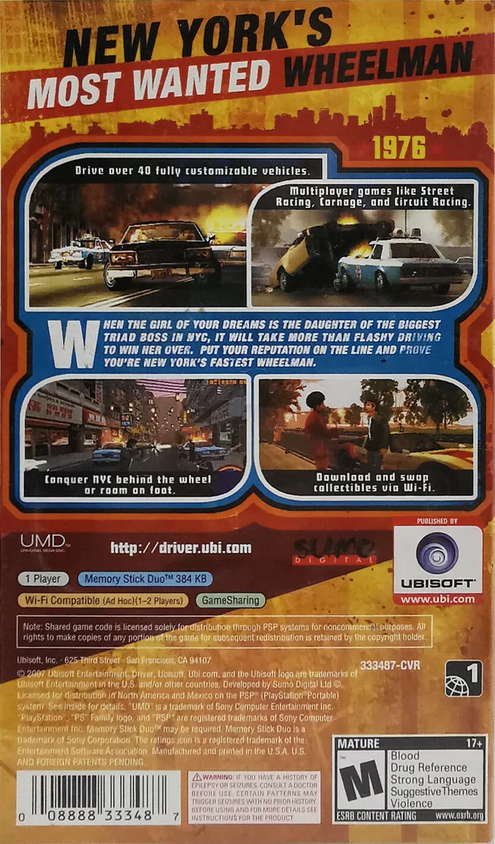 Driver '76 box back