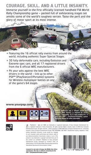WRC: FIA World Rally Championship box back