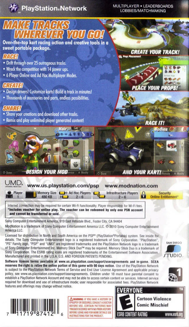 ModNation Racers box back