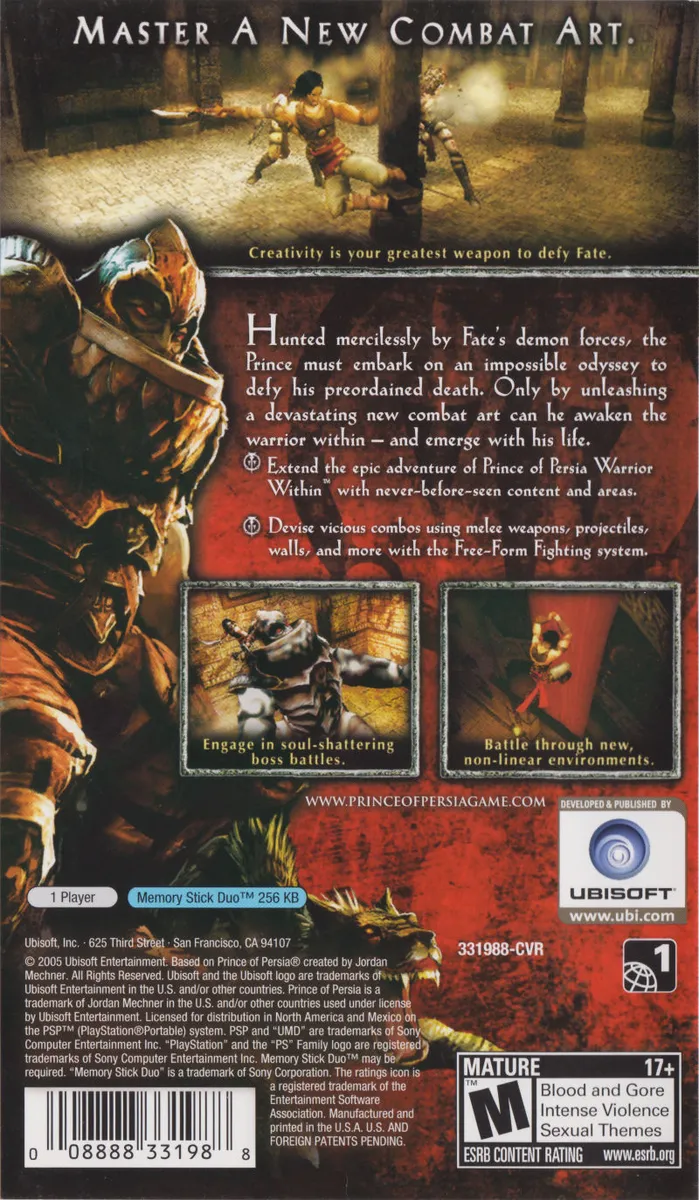 Prince of Persia: Revelations box back