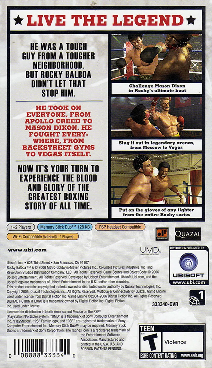 Rocky Balboa box back
