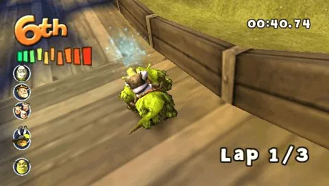 Backdrop artwork for Shrek Smash n' Crash Racing