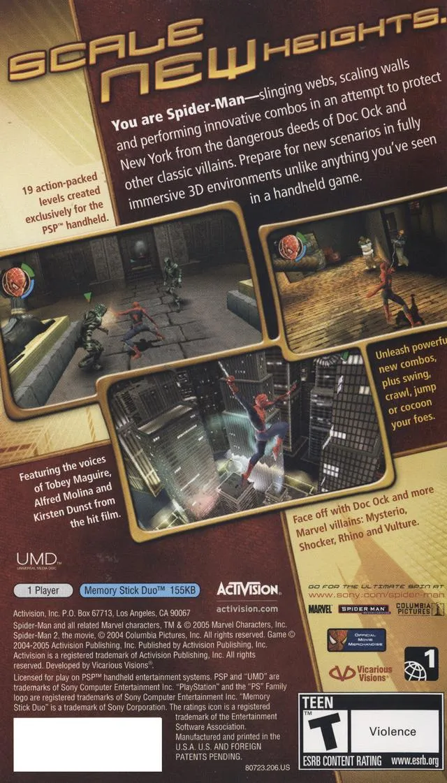 Spider-Man 2 box back